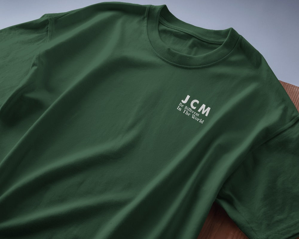 JCM SOLIDS Bottle Green Regular T-shirt