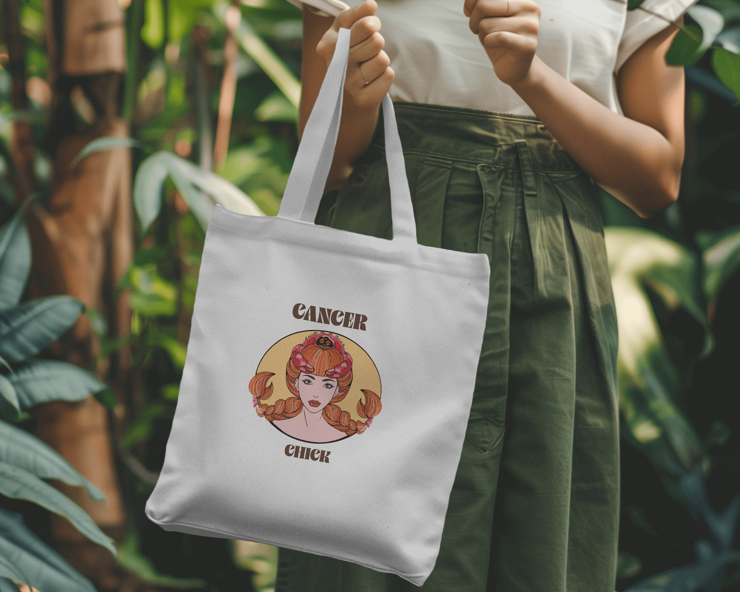 Cancer Chick Zipper Tote Bag
