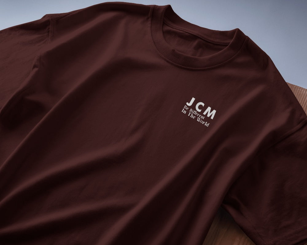 JCM SOLIDS Maroon Regular T-shirt