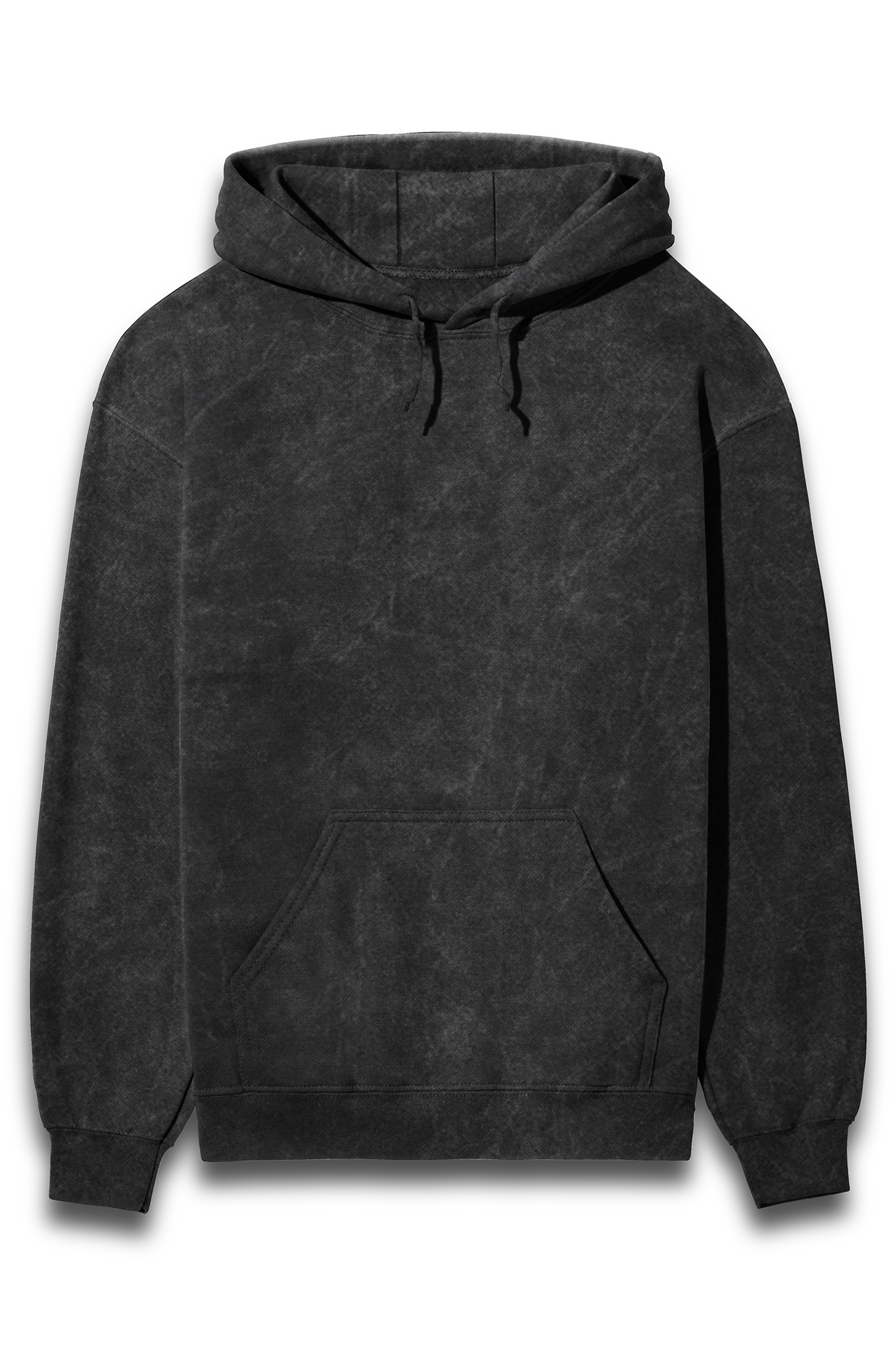 Acid-Washed Black Hoodie (Unisex)