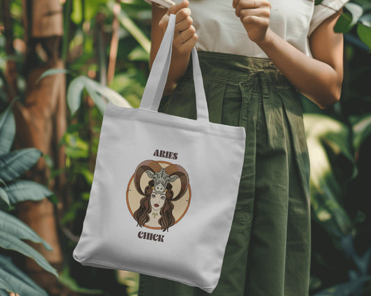 Aries Chick Zipper Tote Bag