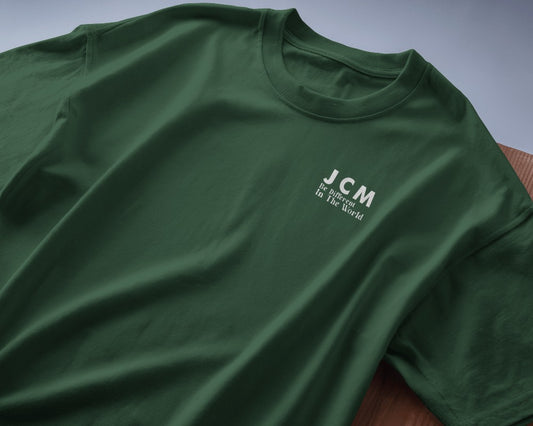 JCM SOLIDS Bottle Green Regular T-shirt