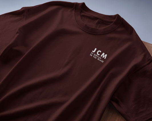 JCM SOLIDS Maroon Regular T-shirt