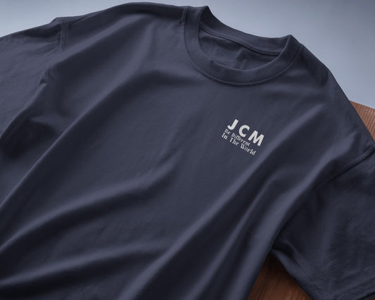 JCM SOLIDS Navy Blue Regular T-shirt