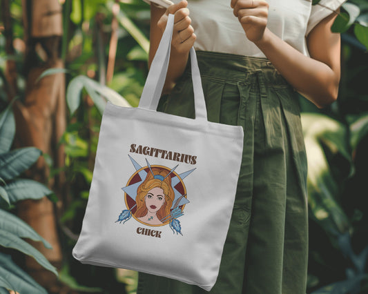 Sagittarius Chick Zipper Tote Bag
