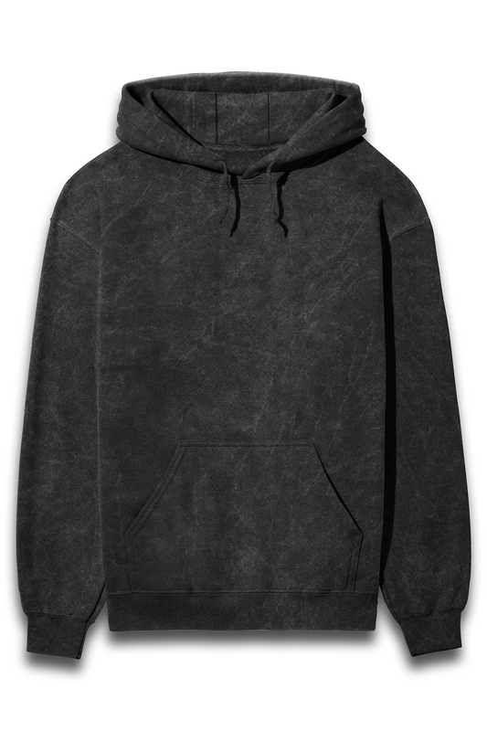 Acid-Washed Black Hoodie (Unisex)